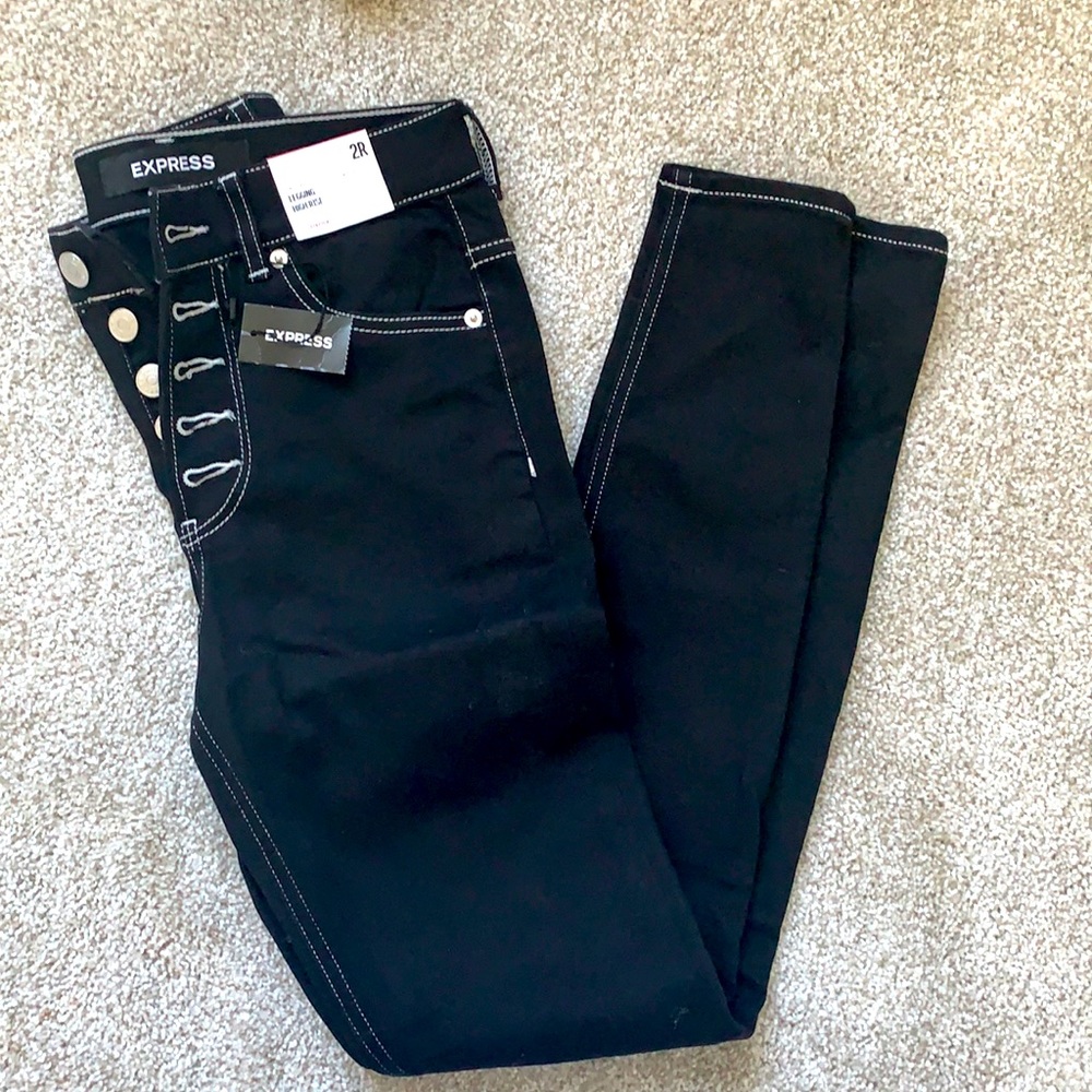 High rise legging jeans and stretch